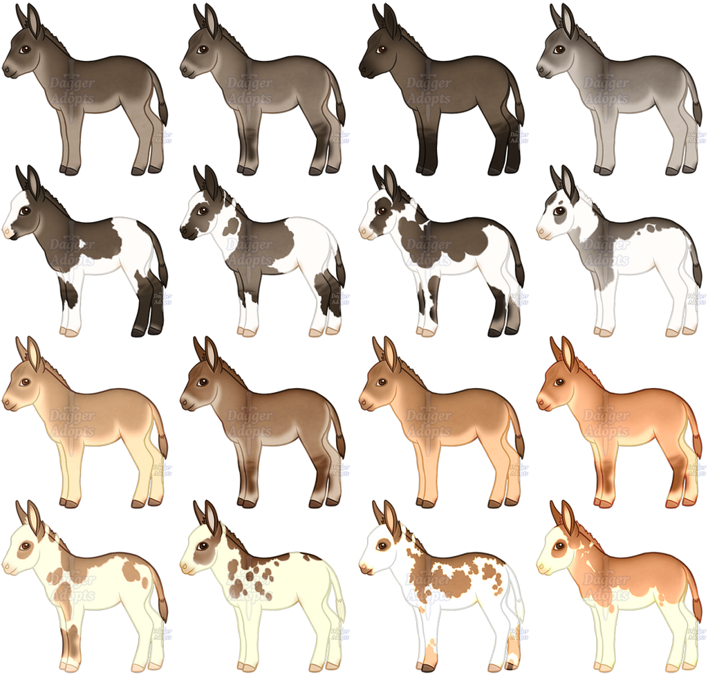 Chibi Donkey Adopts - CLOSED by DaggerAdopts on DeviantArt
