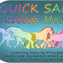 Custom Horses - CLOSED (for now)