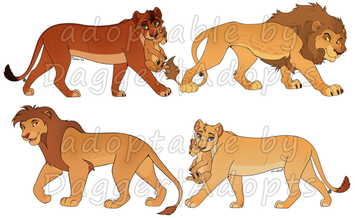 Lion Family Adopts 1 2 Open By Daggeradopts On Deviantart Lion Family Adopts 1 2 Open By Daggeradopts On Deviantart