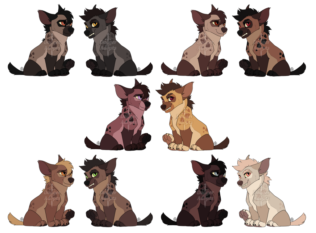 Pup Design Custom Hyena Pup Design Batch by DaggerAdopts on DeviantArt