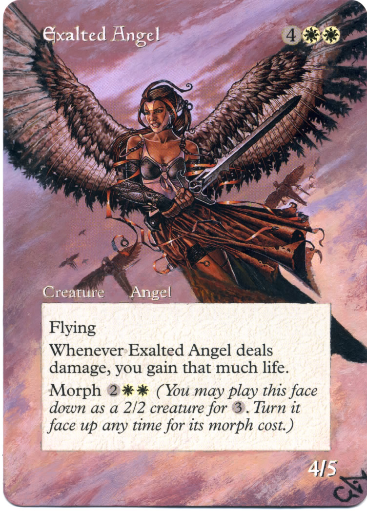 MTG Altered Card_Exalted Angel