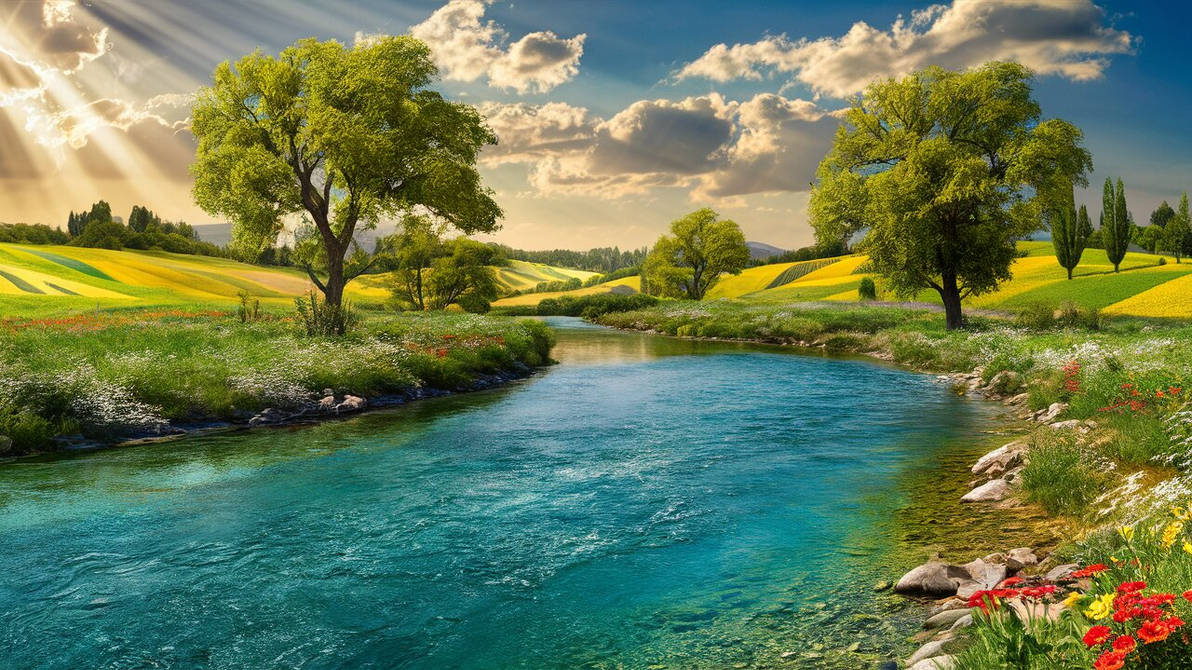 Flusslandschaft (94) by Coristo4 on DeviantArt
