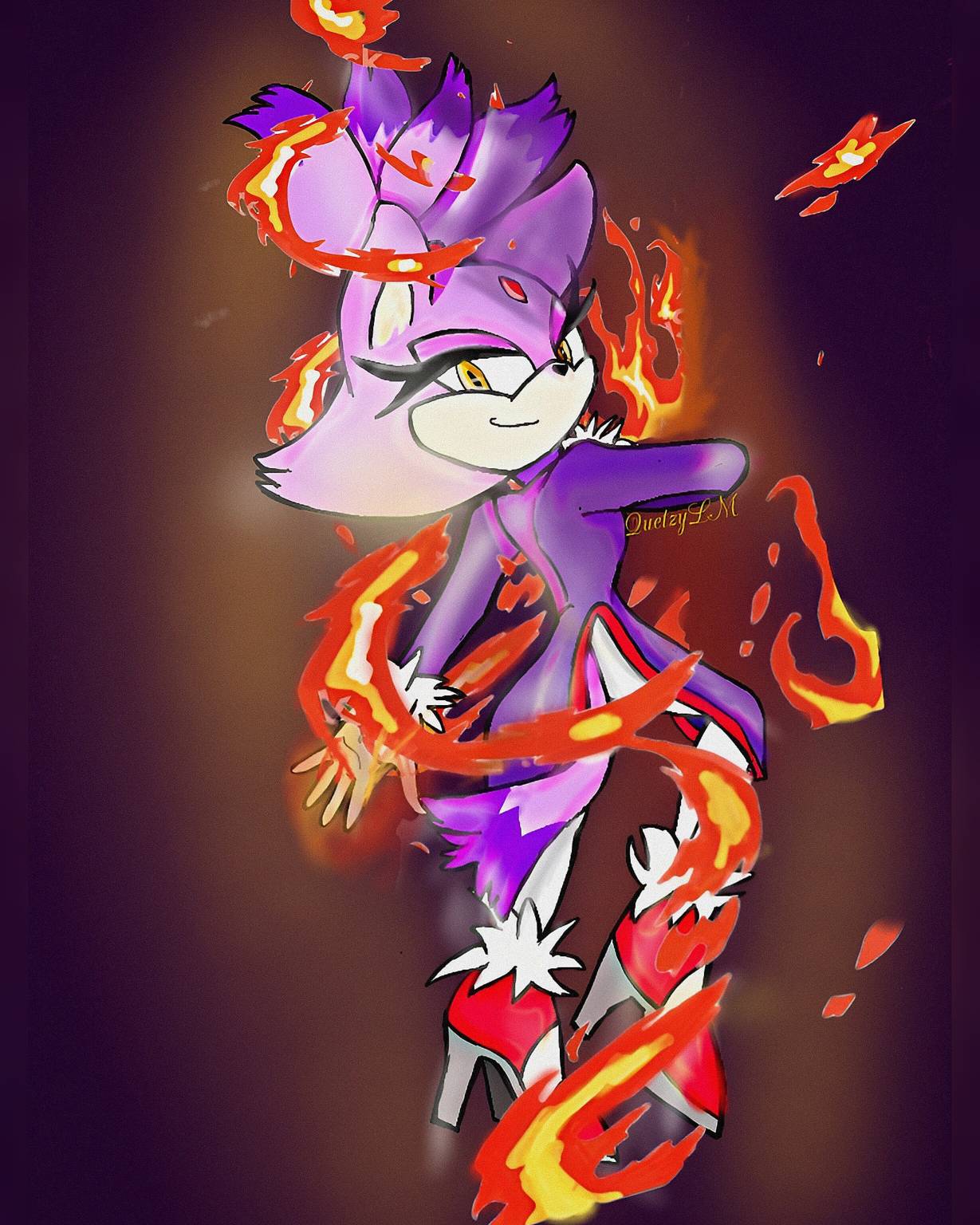 Blaze Keyed Deviantart Blaze The Cat fanart (fire wave) by QuetzyLM on DeviantArt
