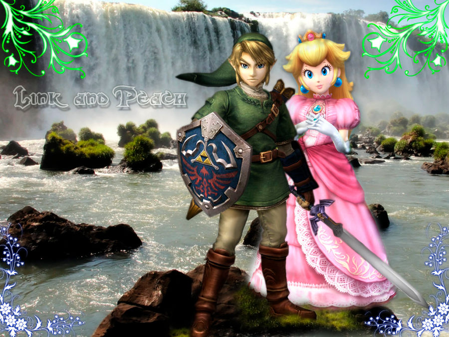 Link and Peach Wallpaper