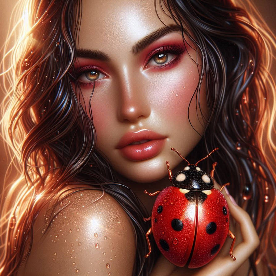 Wet ladybug insect animal (2) by WaifuDeluxe on DeviantArt