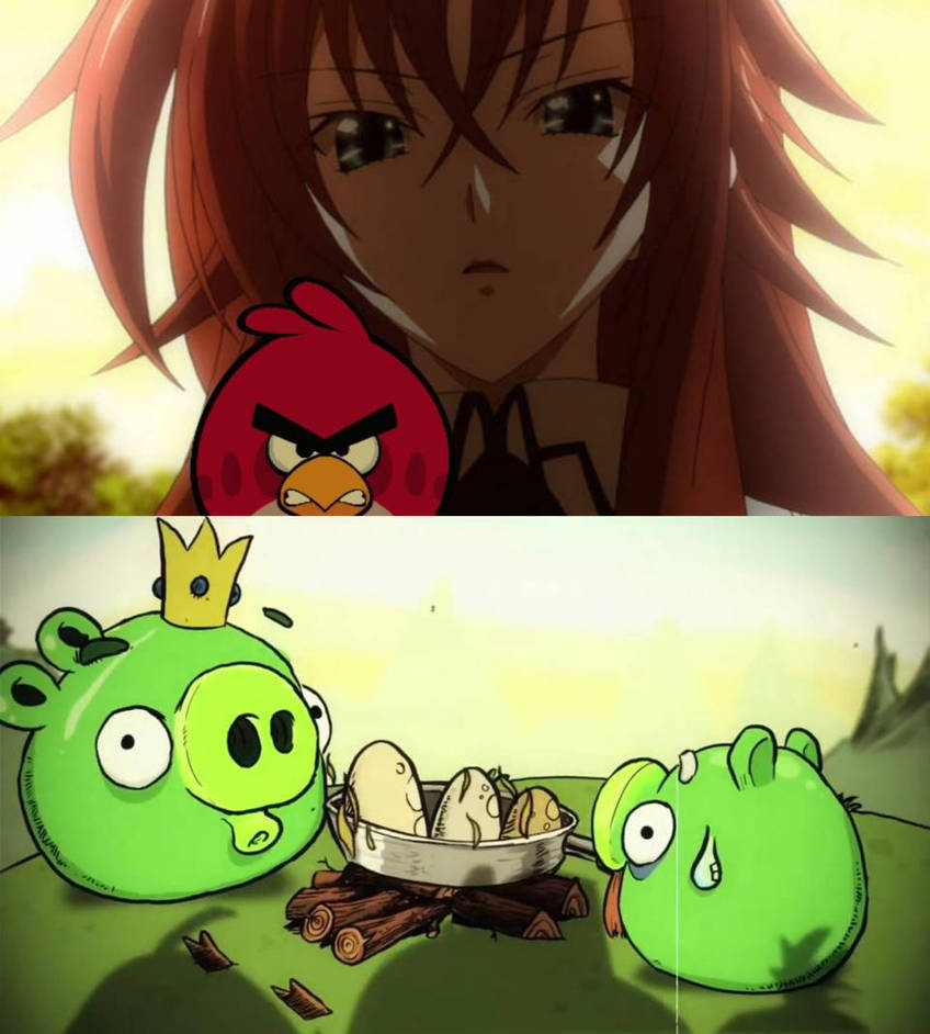 Angry Rias Rias and Red are angry at King Pig and Foreman Pig by ...