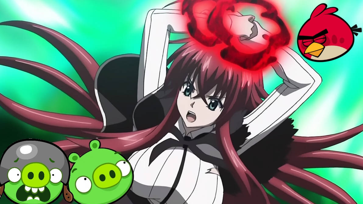 Angry Rias Rias Gremory and Red attacking the Pigs by Theangrybirddxdteen on ...