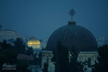 Jerusalem night view from the roof