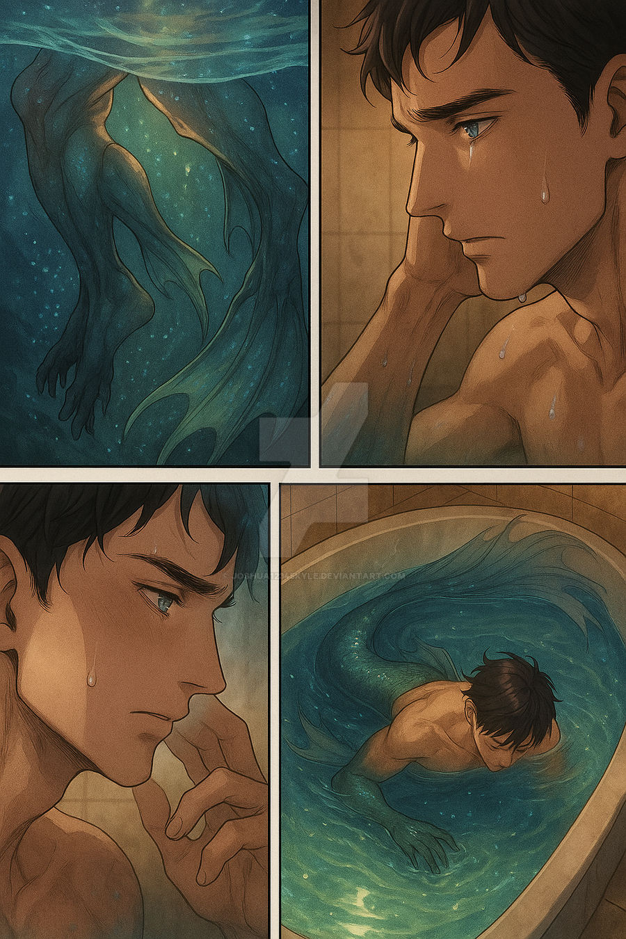 Mermen Center Merman Bathtub 2 by joshua12345Kyle on DeviantArt