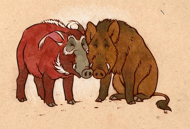 Two Character Pigs two pigs by luve on DeviantArt