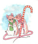 Christmas Card 2, Mice by luve