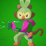 Grookey with a Splattershot