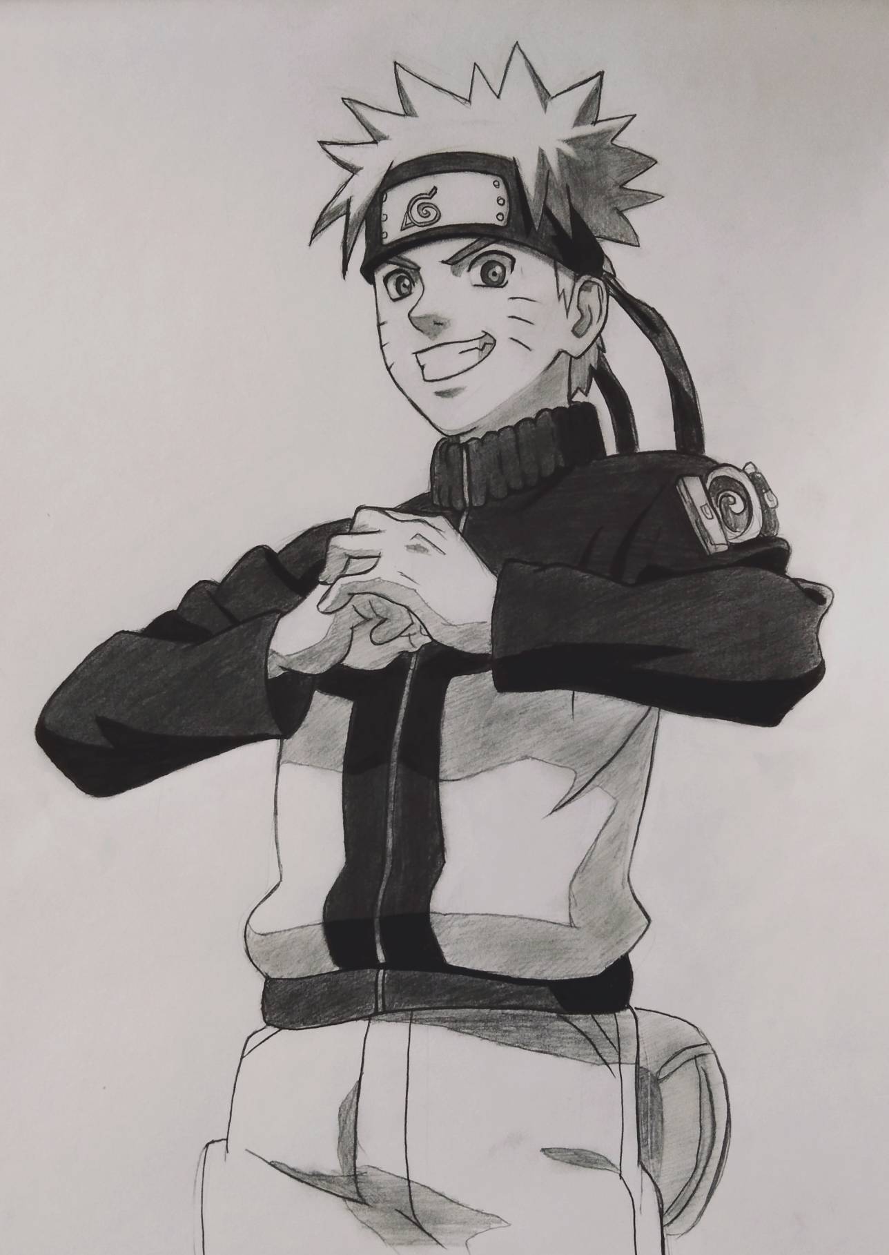 naruto. pencil sketch by kxartist on