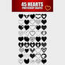 Free 45 Heart Custom Shapes