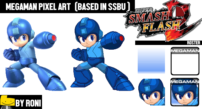 Megaman Pixel Art / SSBU (SSF2 STYLE) by Roni1c on DeviantArt