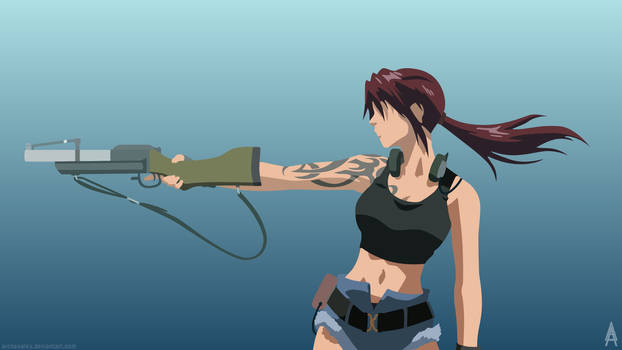 Black Lagoon Revy (Minimalist Wallpaper)