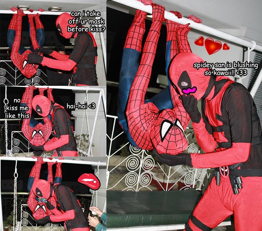 Deadpool X Spiderman Kiss Meme By Floriyon On Deviantart.