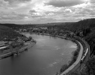 Prague over Vltava river