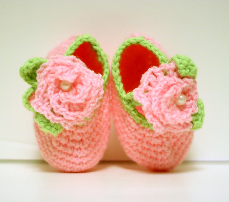 crochet baby shoes