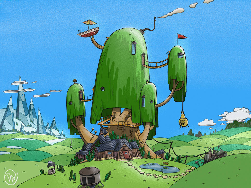 Adventure Time Treehouse (Day) by NightingaleBlackk on DeviantArt