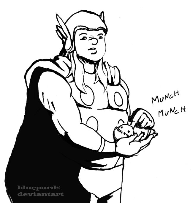 Thor Holds a Baby