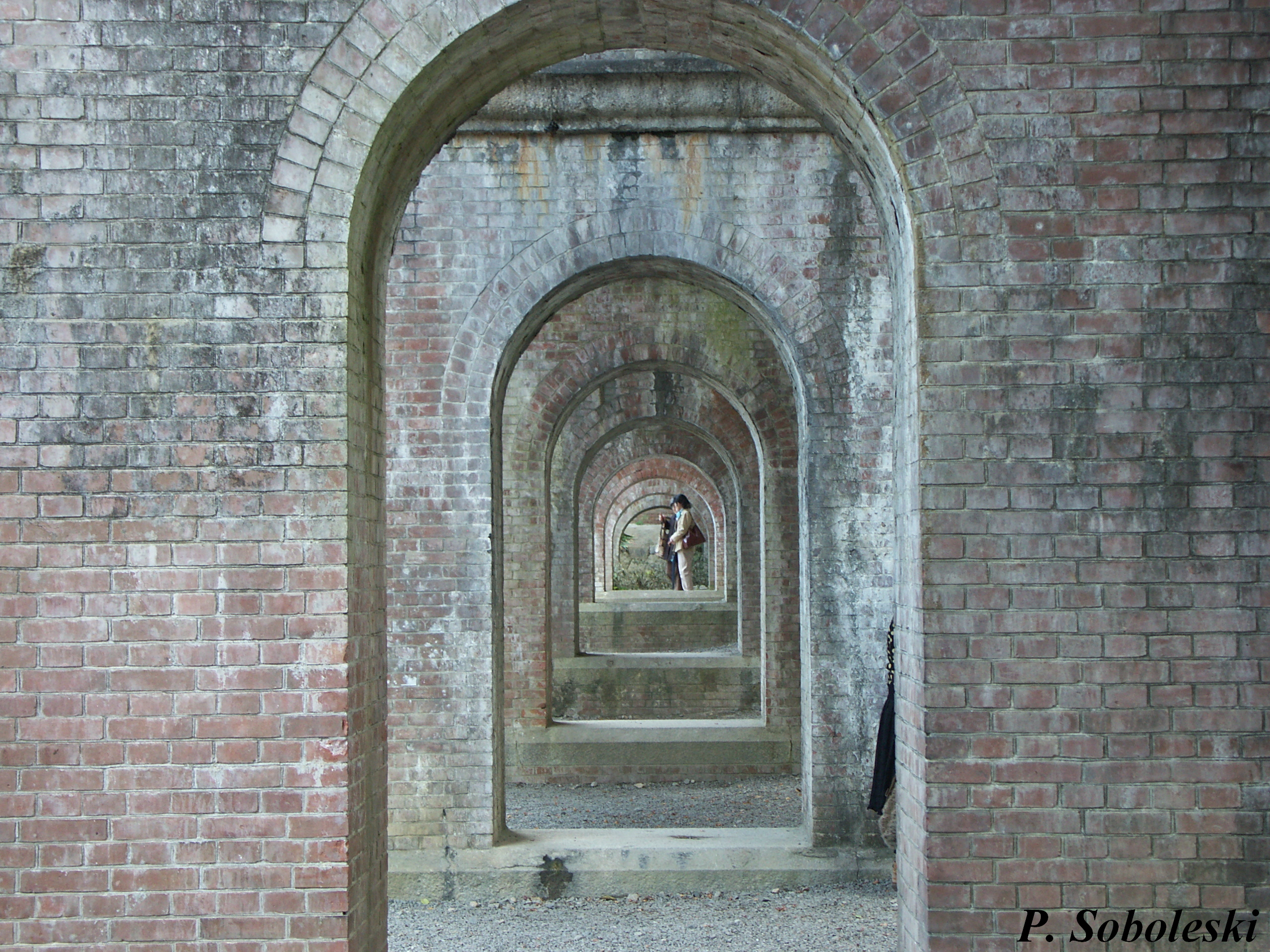 Under a bridge.