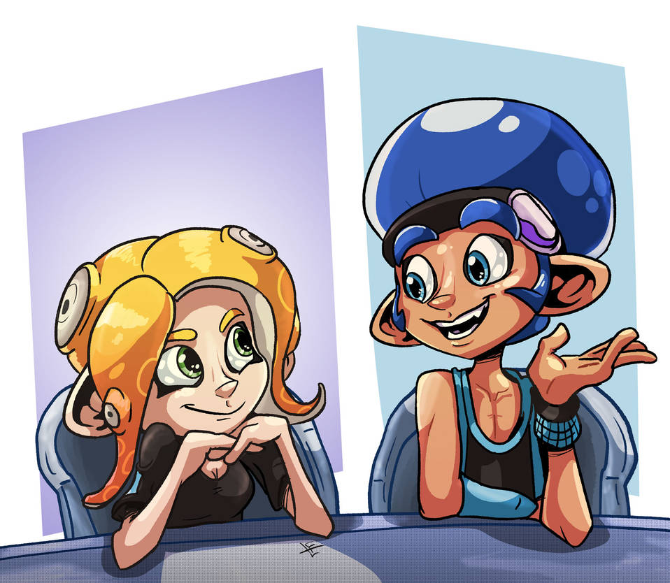 Splatoon : Two Octoling by FrancoisL-Artblog on DeviantArt