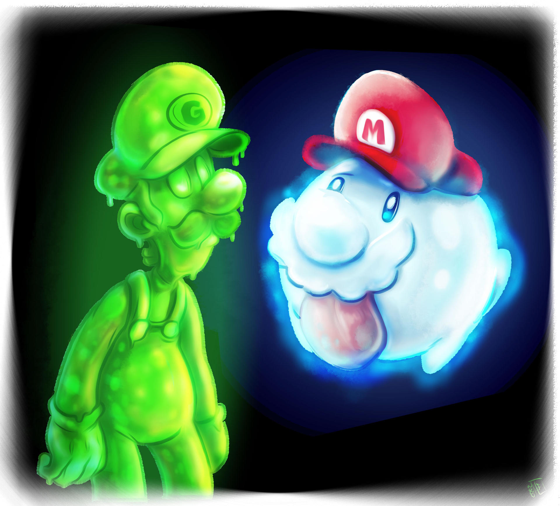 Super Mario : Gooigi and Boo Mario by FrancoisL-Artblog on DeviantArt