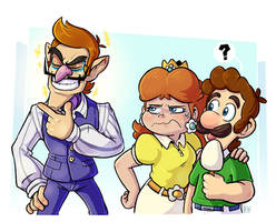 Mario Golf : Waluigi standing there