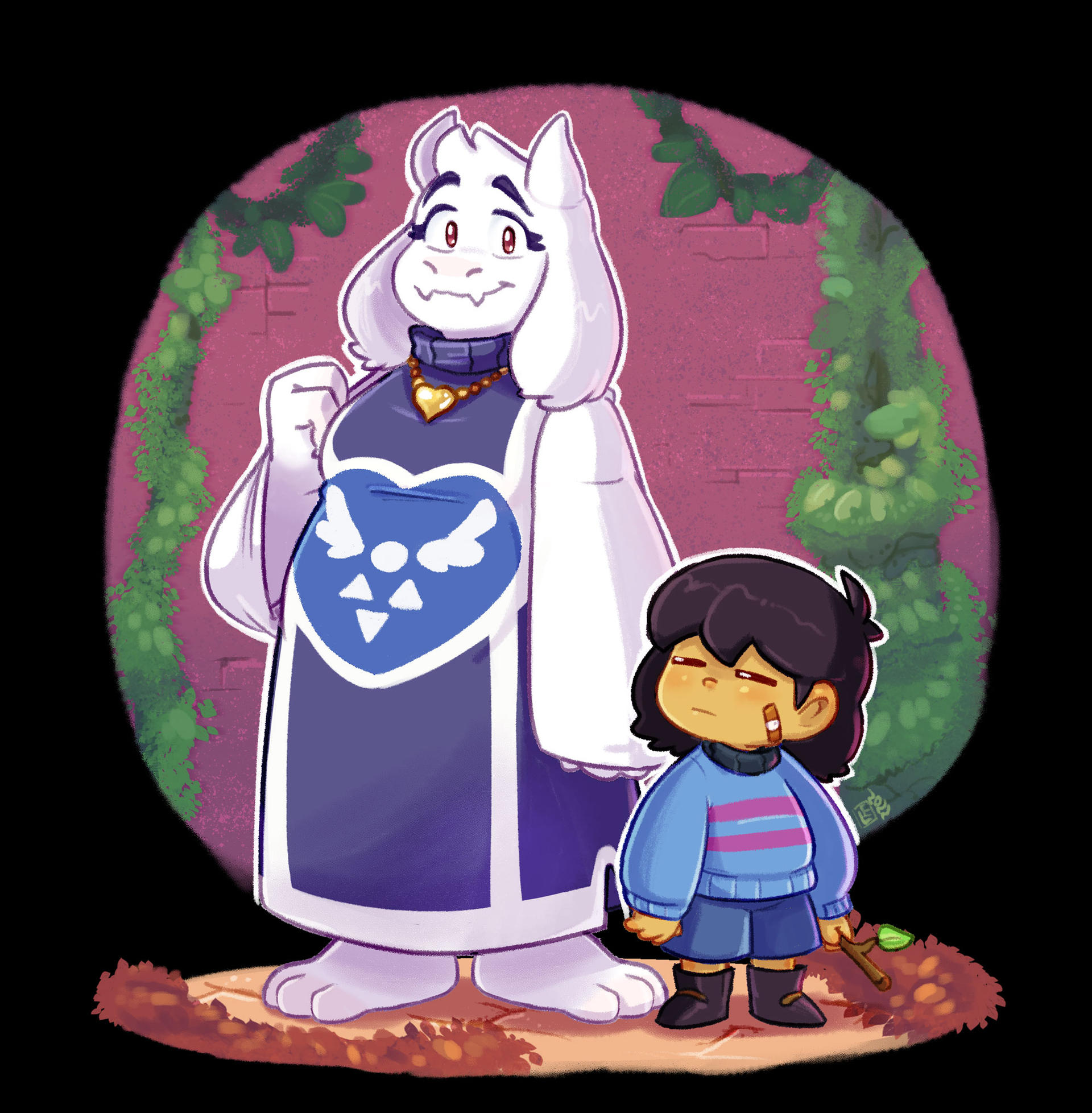 Undertale : Toriel and Frisk by FrancoisL-Artblog on DeviantArt