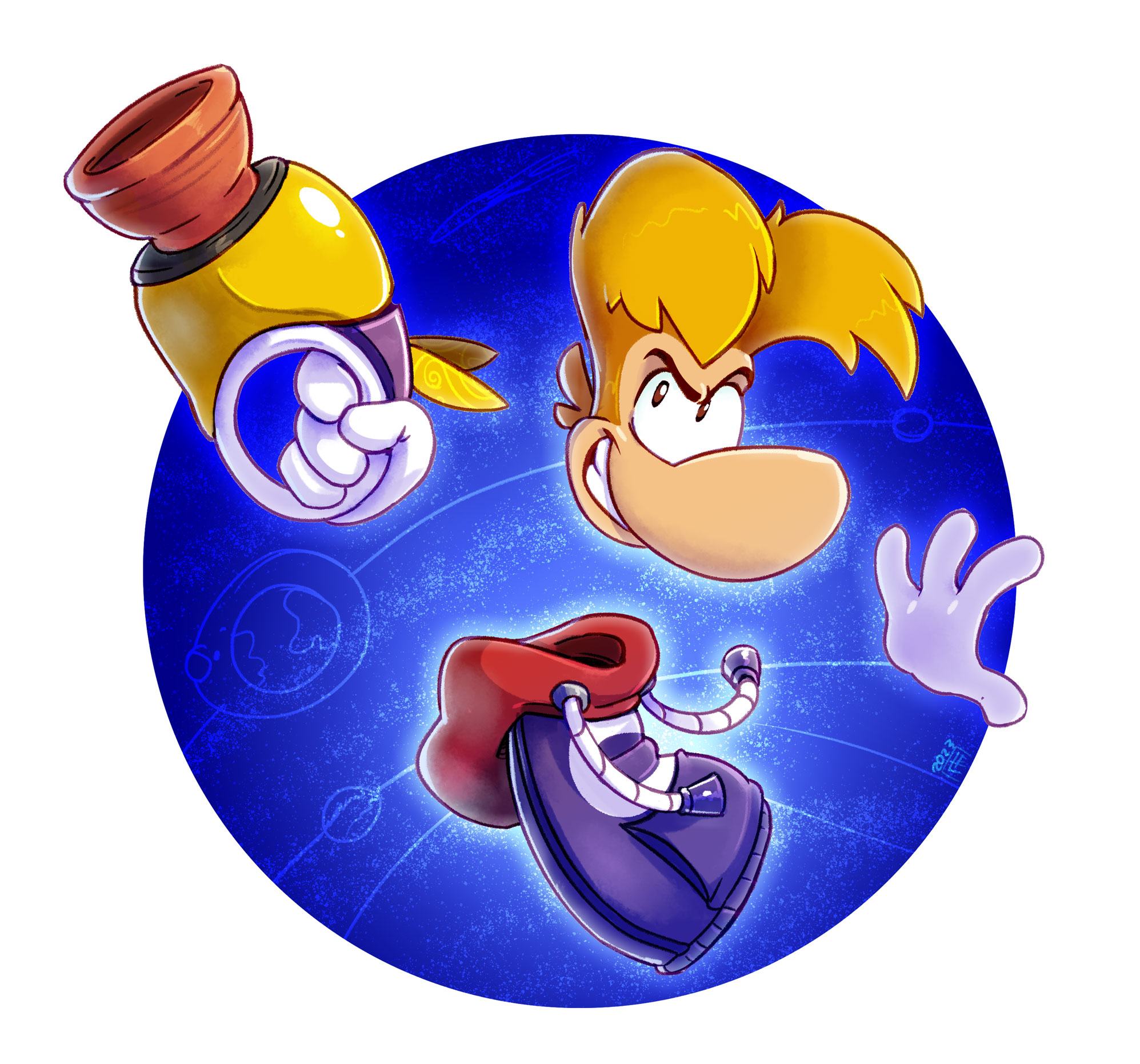 Rayman Explode Rayman Sparks of Hope by FrancoisL-Artblog on DeviantArt