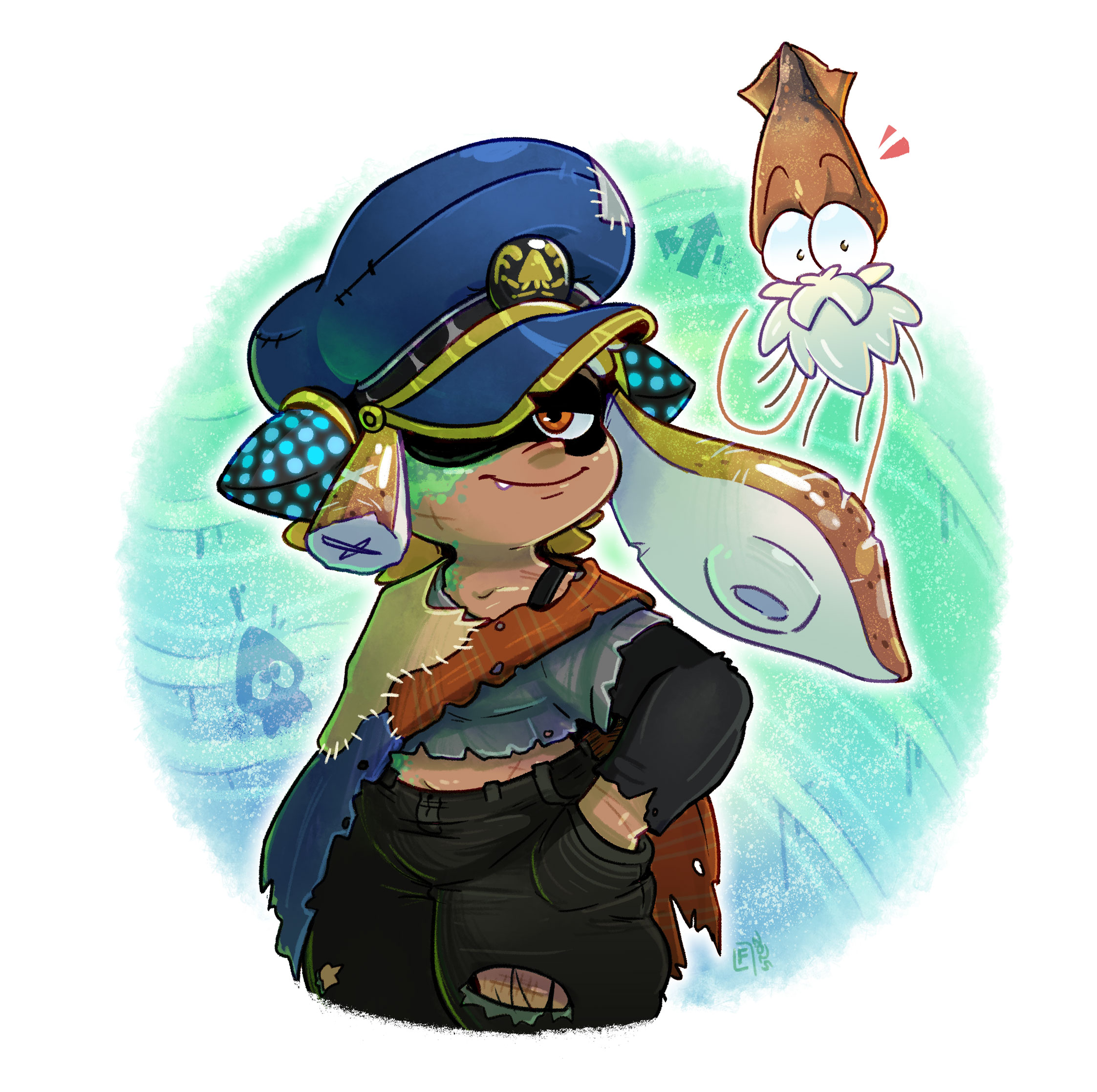 Cuttle Fish Splatoon Splatoon 3 : Cap'n and Cuttlefish by FrancoisL-Artblog on DeviantArt