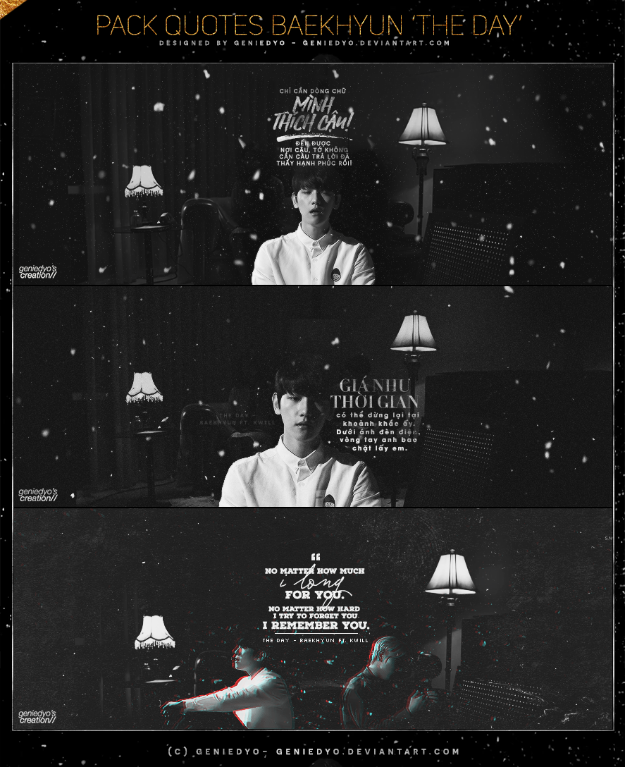 PACK QUOTES BAEKHYUN 'THE DAY' fr.GENIEDYO. by GenieDyo