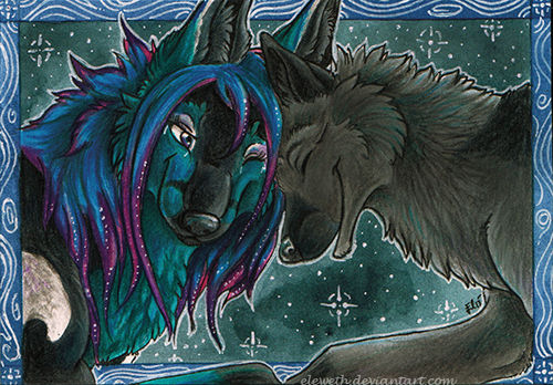 ACEO: Under starry night