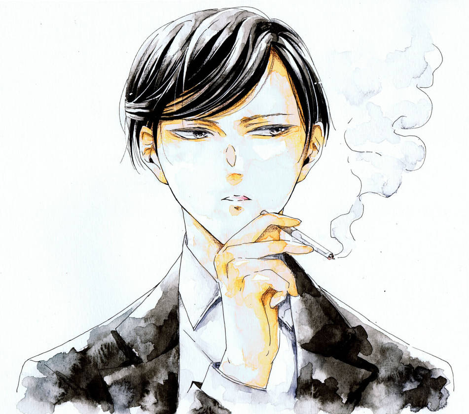 Hioshiru Sticker Smoking Cigarette smoke by amaharu11 on DeviantArt