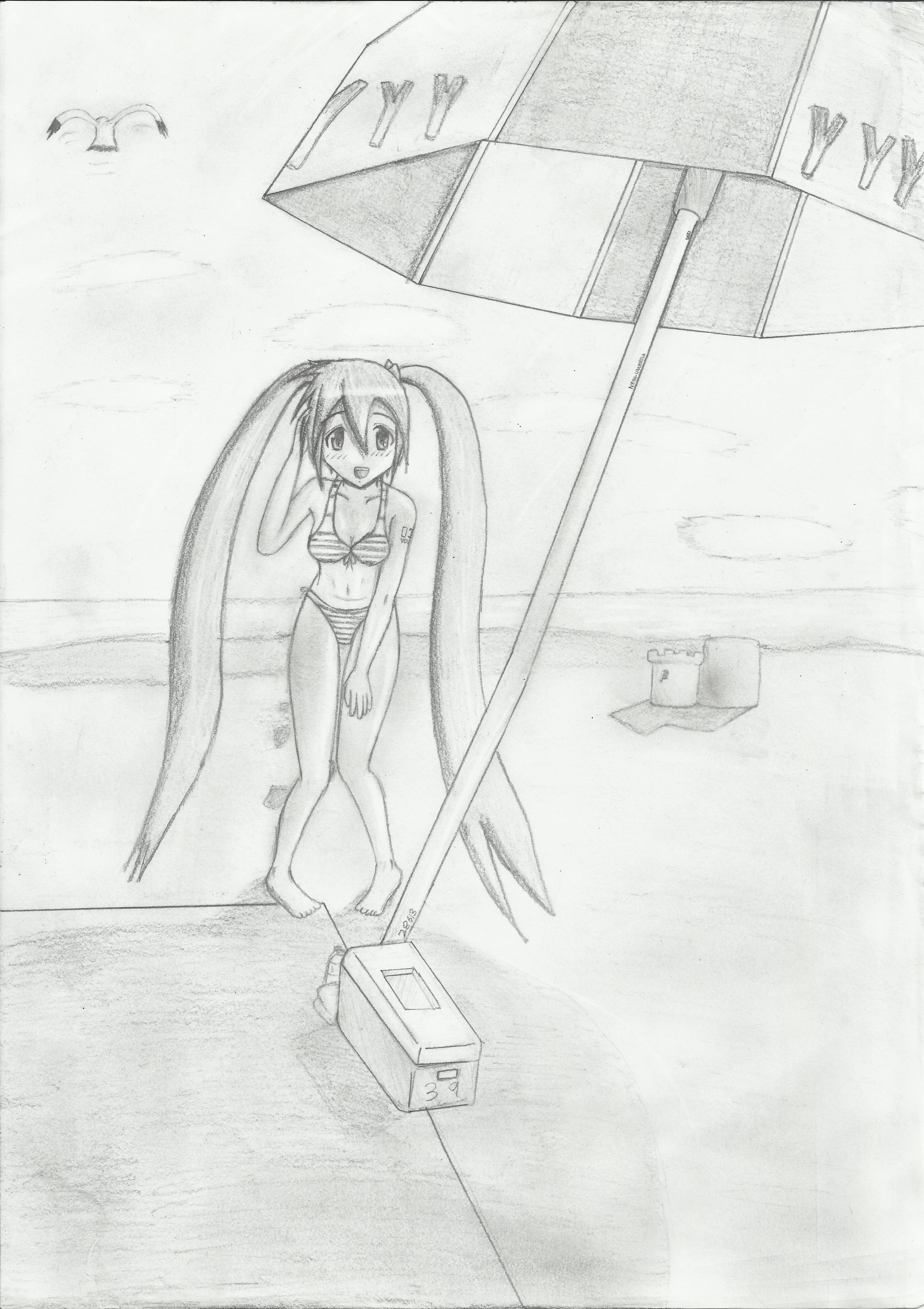 Hatsune Miku at the Beach