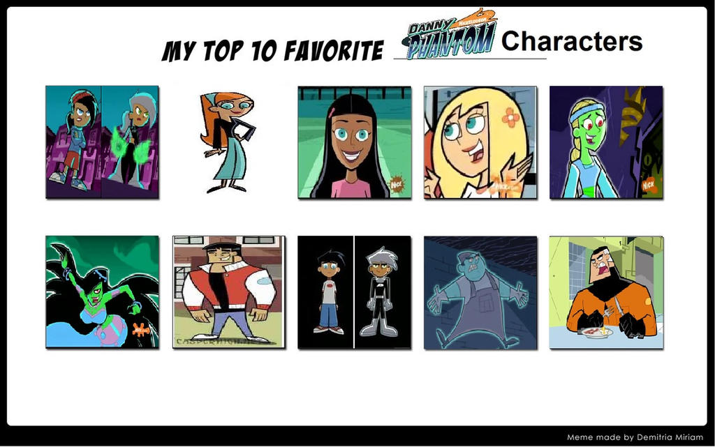 My Top 10 Favorite Danny Phantom Characters Meme by Mileymouse101 on Devian...