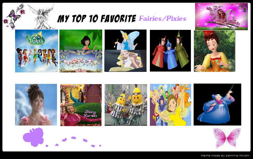 Top 10 Favorite Fairies by Mileymouse101 on DeviantArt