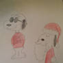 Joe Cool And Santa Snoopy