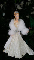 Caucasian Winter Fantasy Barbie Ornament
