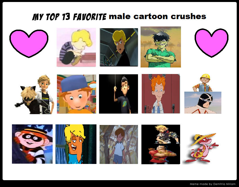 My Top 13 Male Cartoon Crushes By Mileymouse101 On Deviantart