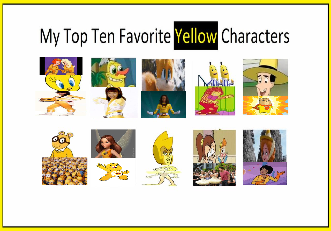 Yellow Characters I Like by Mileymouse101 on DeviantArt