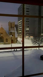 Downtown Minneapolis Winter Window