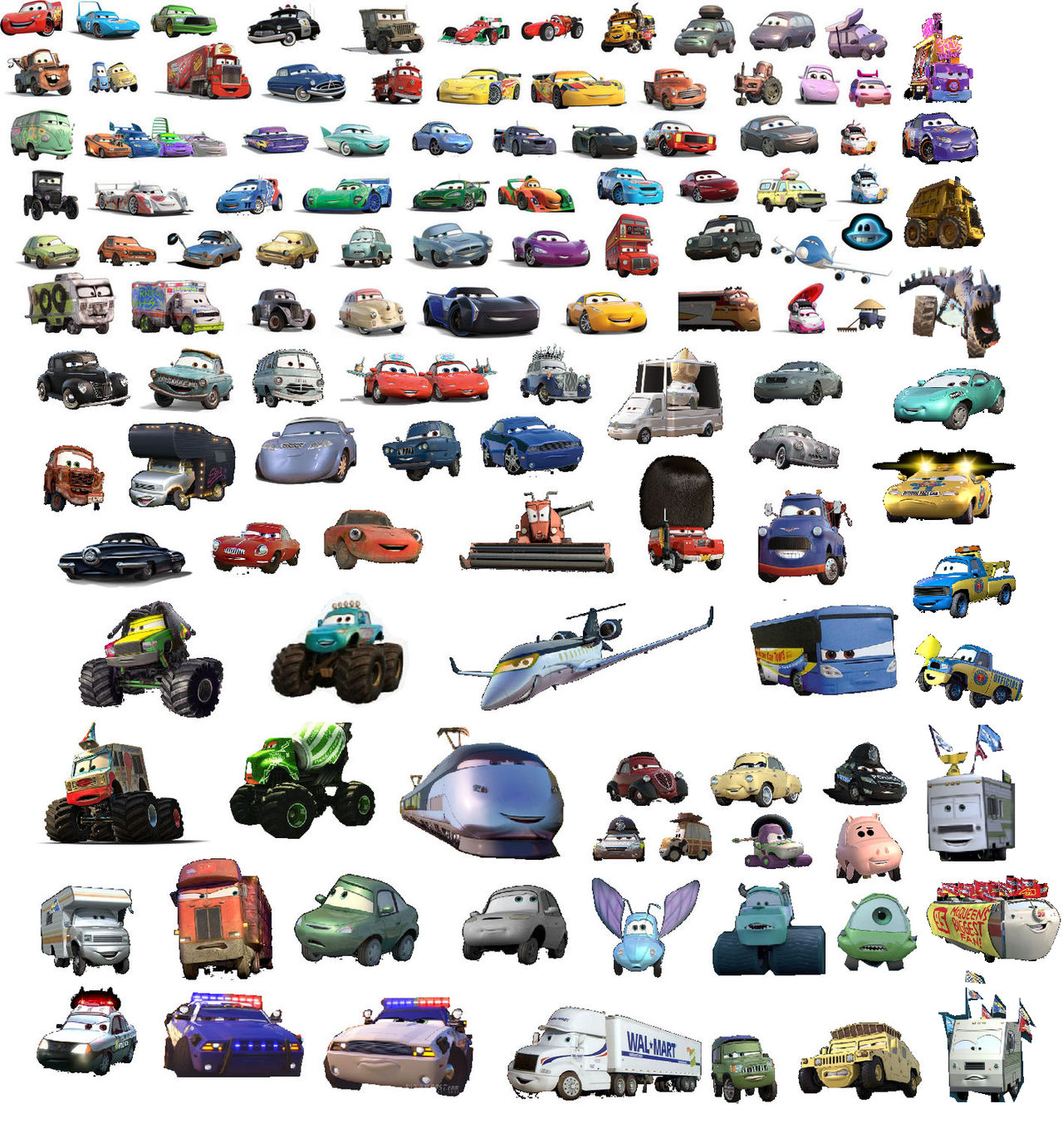 Too Much Cars Characters V3 by silastrain on DeviantArt