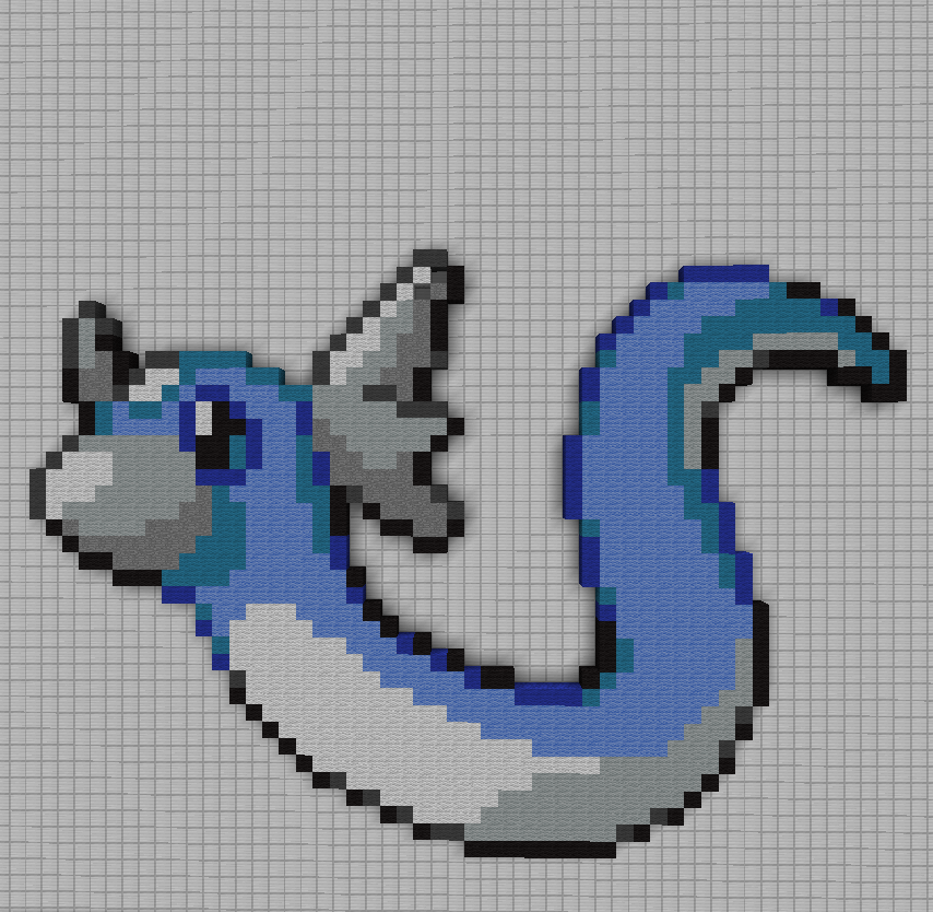 Dratini Pixel Art Template