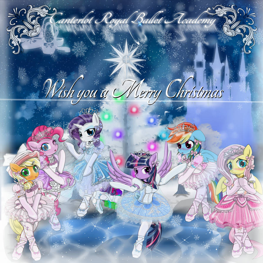 Canterlot Royal Ballet Acadey Christmas poster by AVCHonline