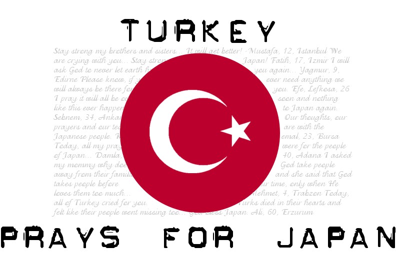 Turkey prays for Japan