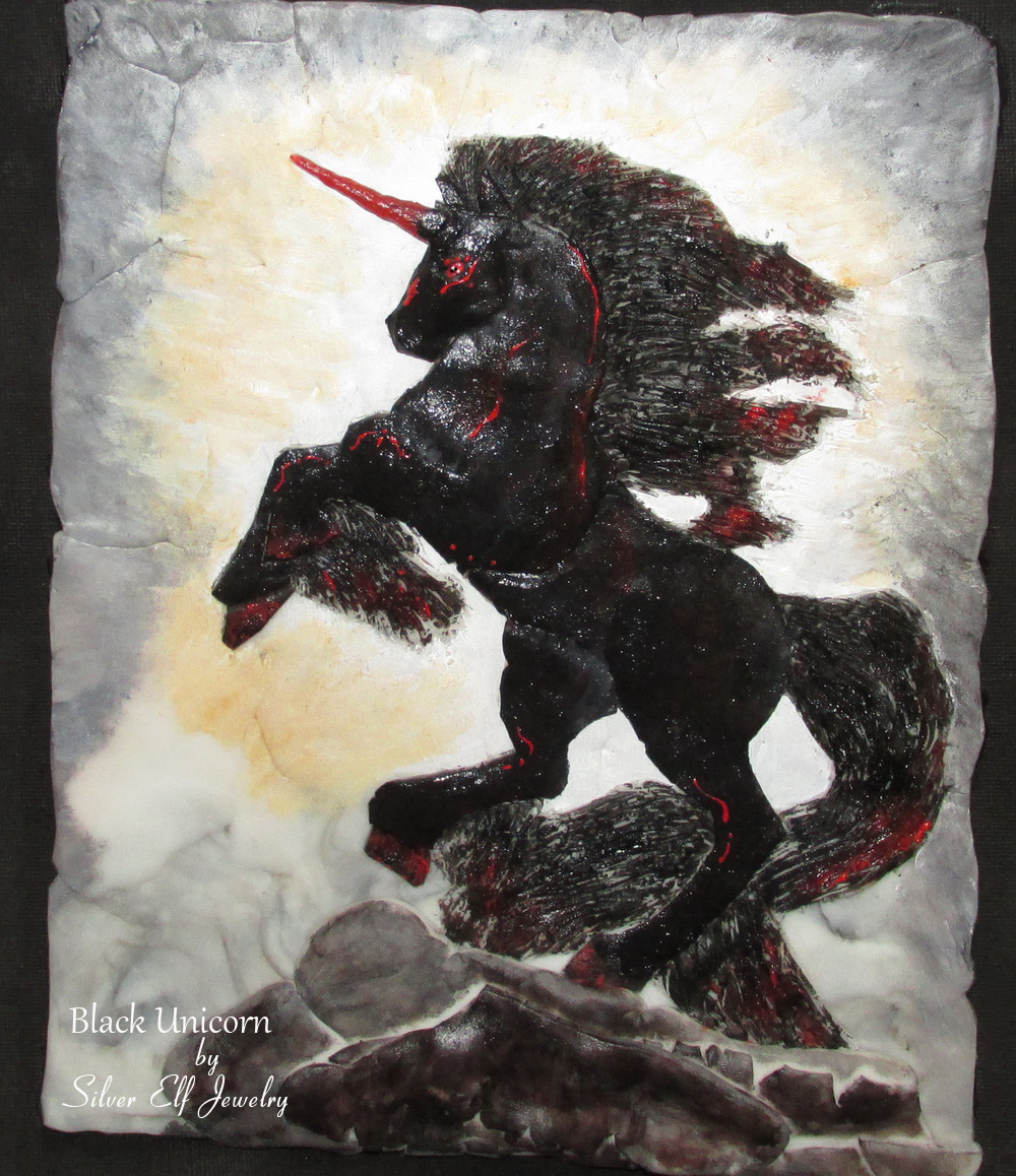 Black Unicorn wall decoration