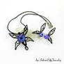 Black butterfly jewelry set