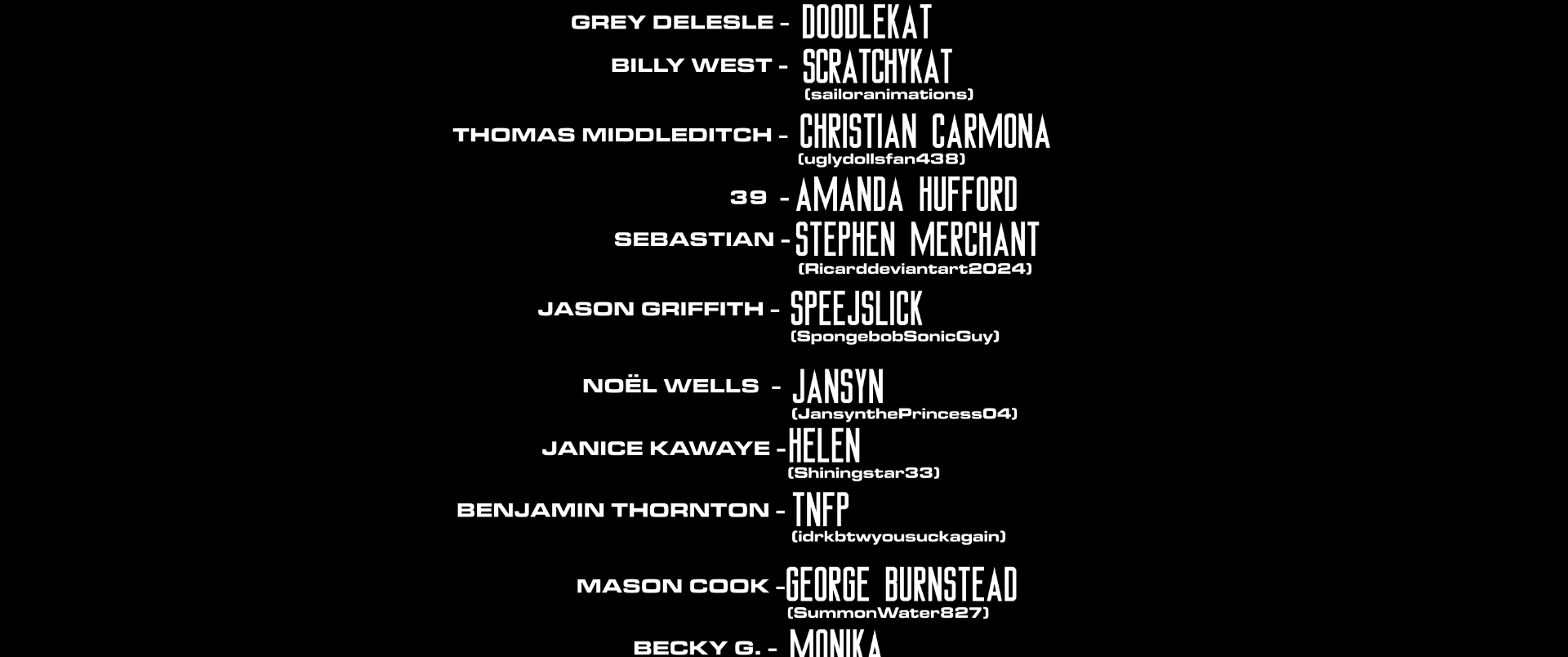 Fandom Credits DeviantArt: The Movie: End Credits (4/6) by lavtimi on DeviantArt